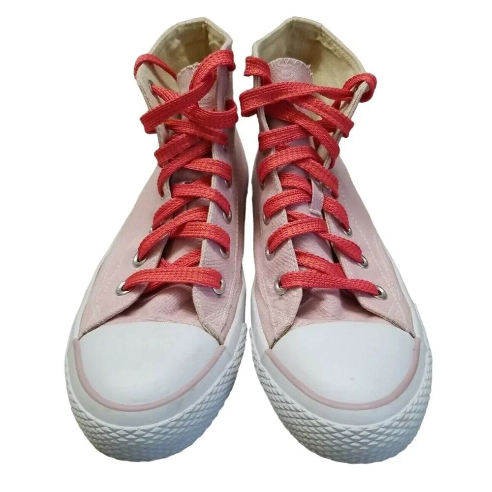 ✅ Womens 8.5 Airwalk High Top PINK Canvas Sneakers Skater Shoe Casual Comfort - Picture 5 of 9